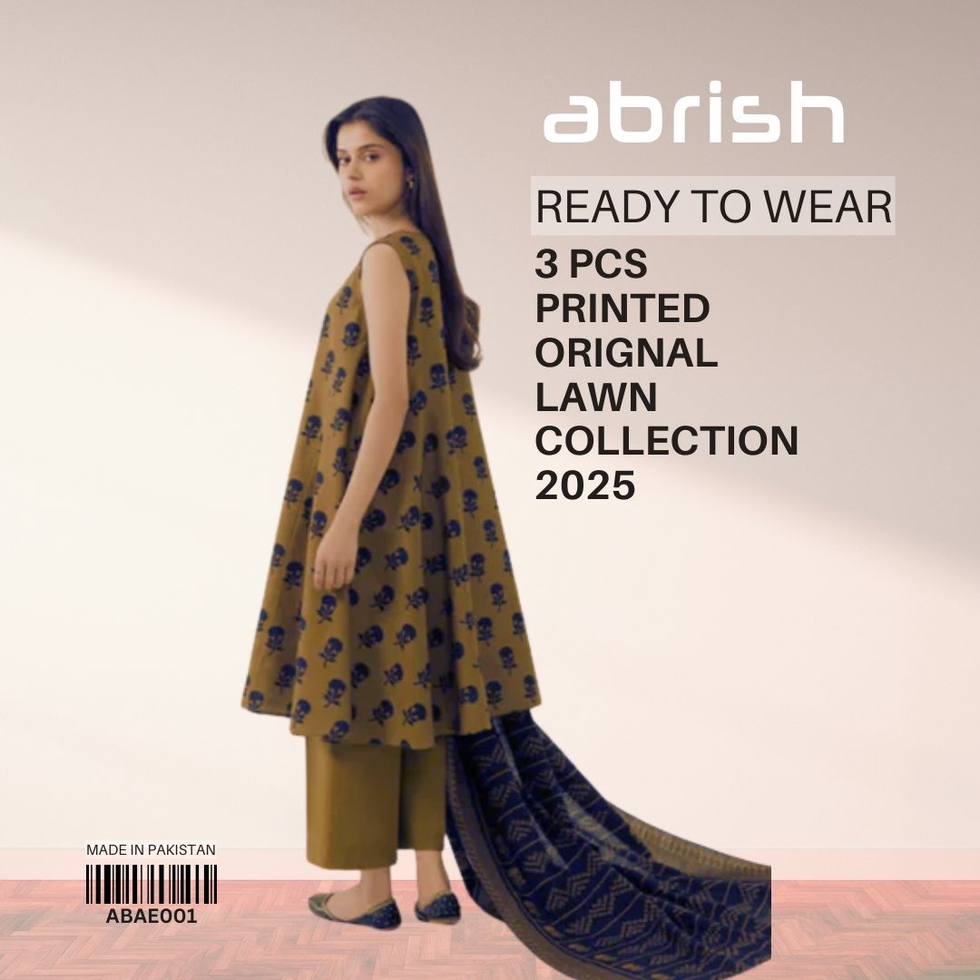 3 Piece RTW-Printed Suit Lawn by Abrish