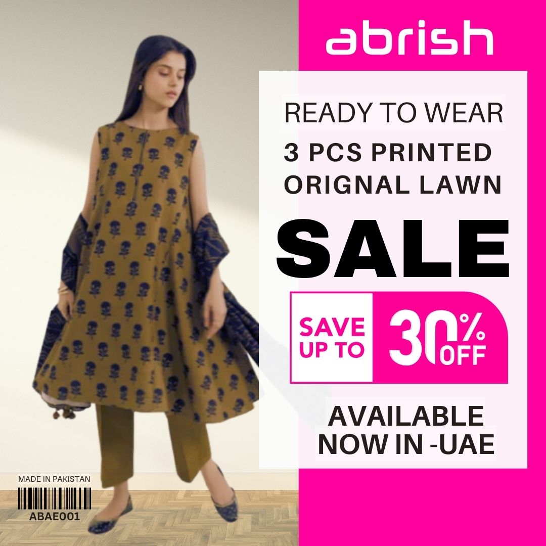 3 Piece RTW-Printed Suit Lawn by Abrish