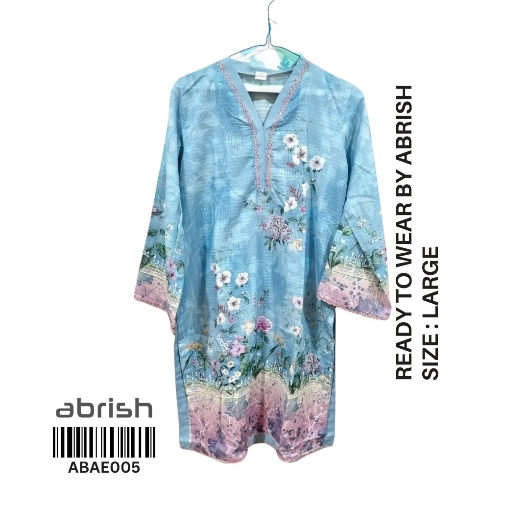 3 Piece RTW-Printed Suit Lawn by Abrish