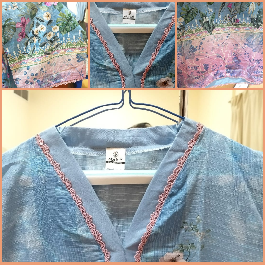 3 Piece RTW-Printed Suit Lawn by Abrish