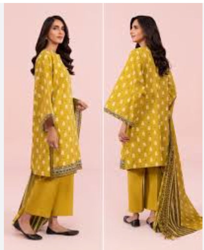 3 Piece RTW-Printed Suit Lawn by Abrish