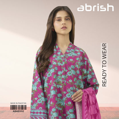 3 Piece RTW-Printed Suit Lawn by Abrish