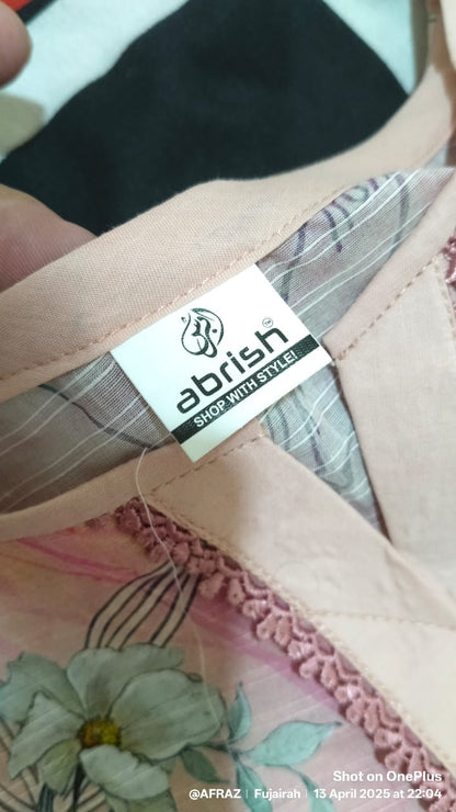 3 Piece RTW-Printed Suit Lawn by Abrish