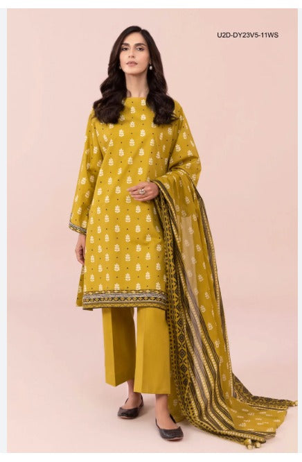 3 Piece RTW-Printed Suit Lawn by Abrish